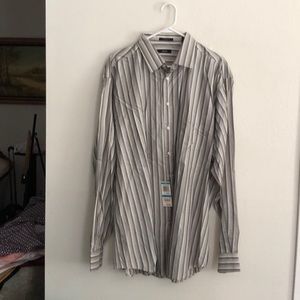 Alfani Shirt 100% Silk NWT Size 17 1/2 36-37